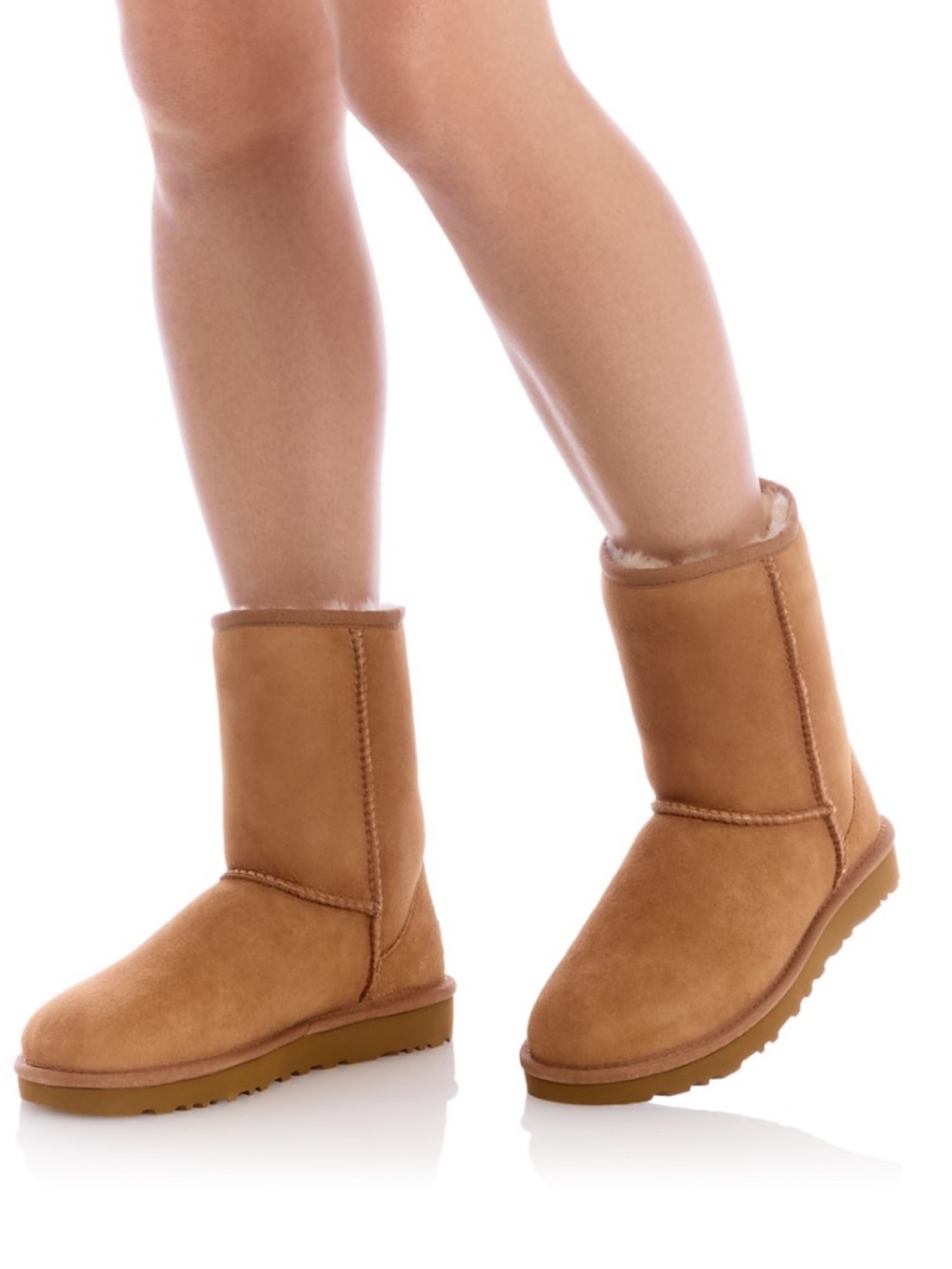UGG Women's Short Boots in Chestnut Brown Suede